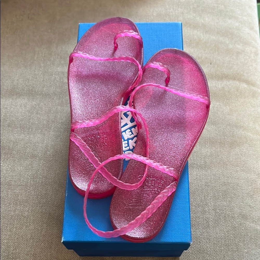 Ancient Greek Pink Jelly Sandals “Eleftheria” Shoe — Worn Twice